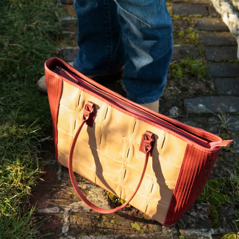 Classic Tote | Leather & Fire-hose