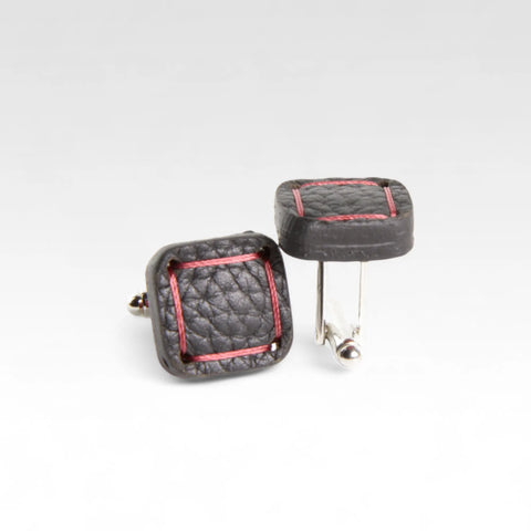 Torpedo Cufflinks | Leather & Fire-hose