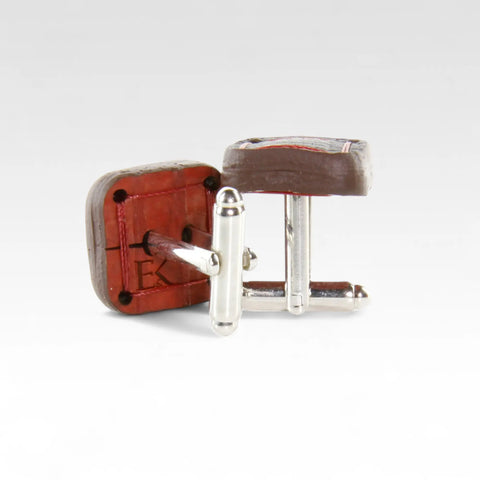 Torpedo Cufflinks | Leather & Fire-hose