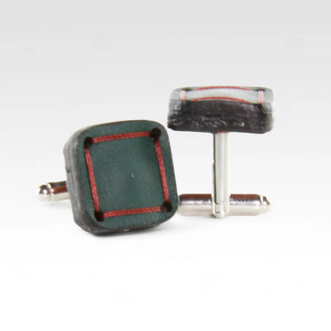 Torpedo Cufflinks | Leather & Fire-hose