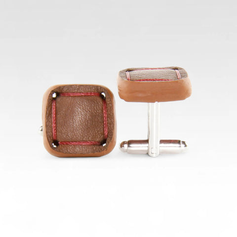 Torpedo Cufflinks | Leather & Fire-hose