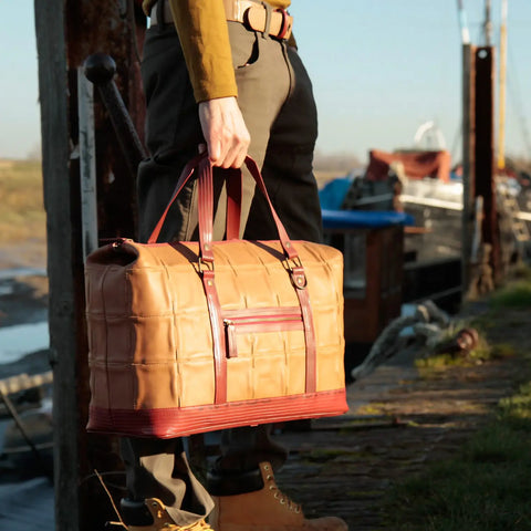 Gladstone Travel Bag | Leather & Fire-hose