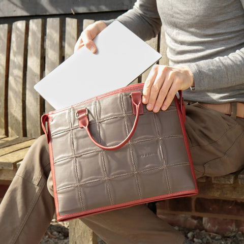 Laptop Bag | Leather & Fire-hose