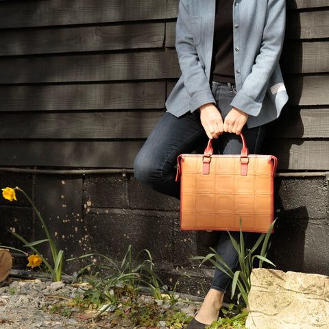 Laptop Bag | Leather & Fire-hose