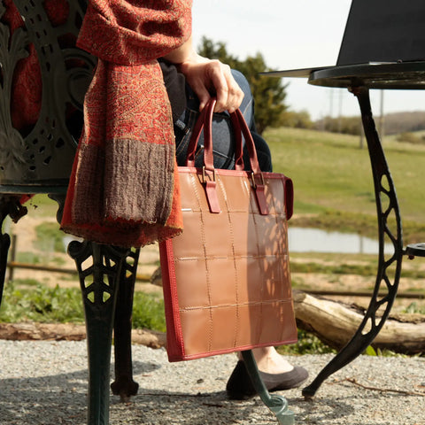 Laptop Bag | Leather & Fire-hose