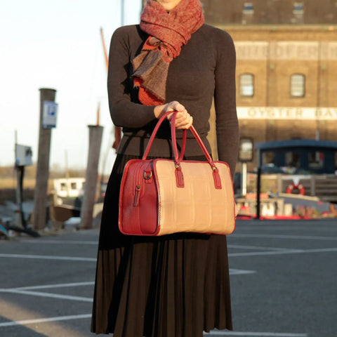 Large Post Bag | Leather & Fire-hose