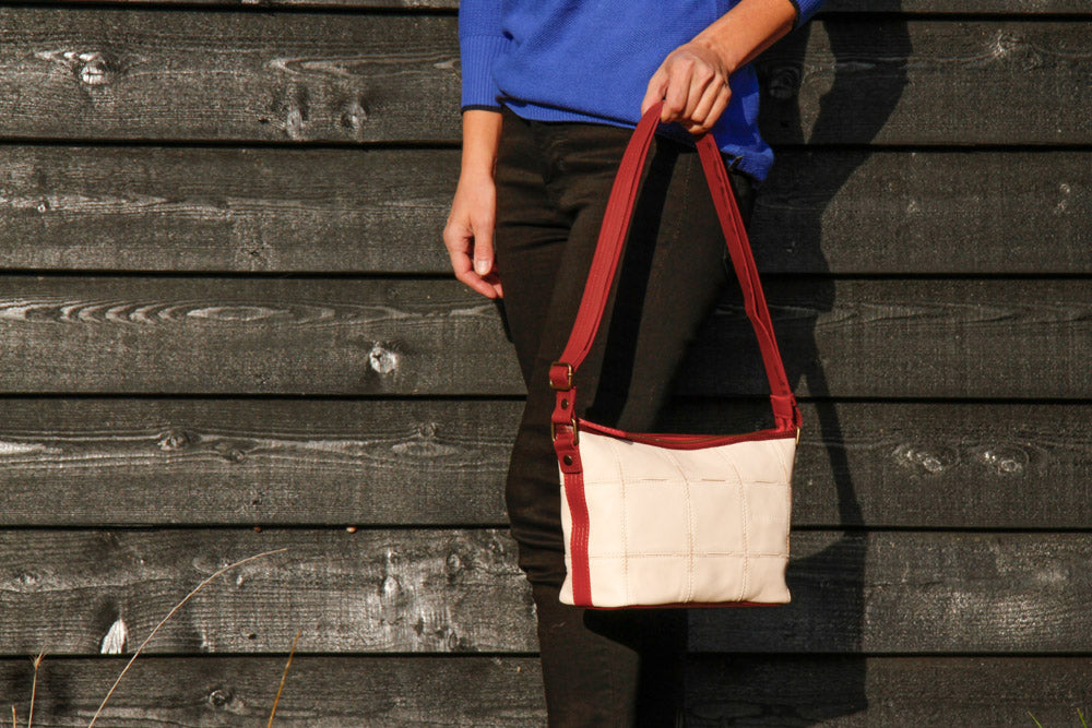 Recycled leather handbag by Elvis & Kresse