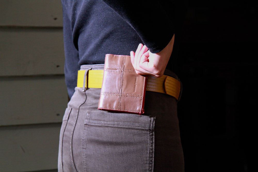 genuine leather bifold wallet