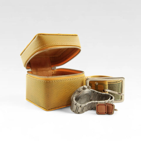 Medium Box | Leather & Fire-hose