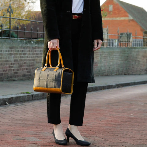 Small Post Bag | Leather & Fire-hose