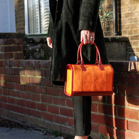 Small Post Bag | Leather & Fire-hose