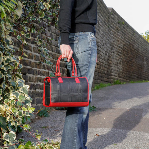 Small Post Bag | Leather & Fire-hose