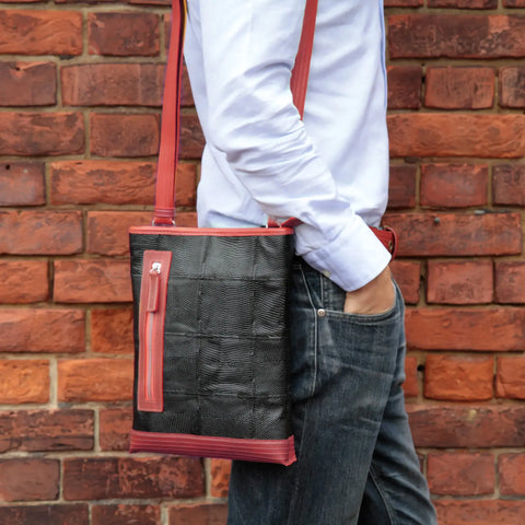 Reporter Bag | Leather & Fire-hose