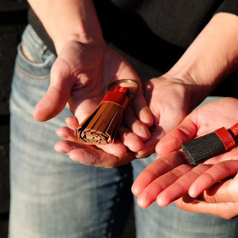 Tassel Keyring | Leather & Fire-hose