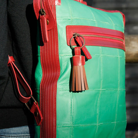 Tassel Keyring | Leather & Fire-hose