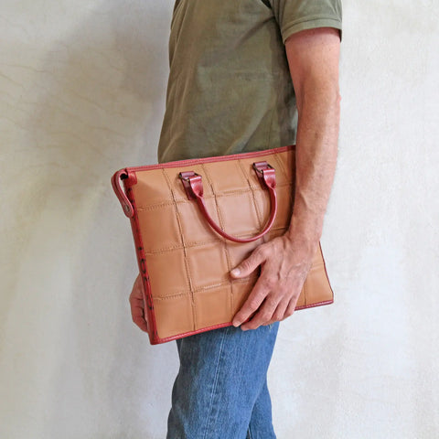 Laptop Bag | Leather & Fire-hose