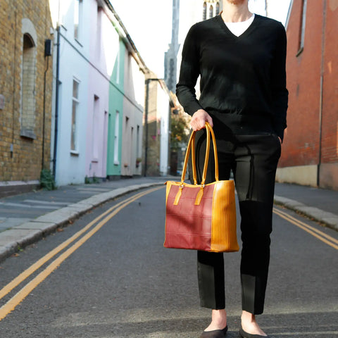 Classic Tote | Leather & Fire-hose