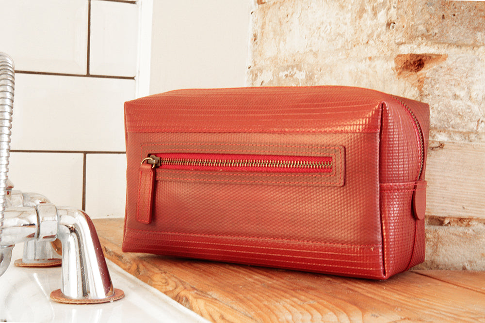 sustainable toiletries bag by Elvis & Kresse