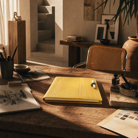 Sustainable A4 notebook, ethically made by Elvis & Kresse from recycled materials
