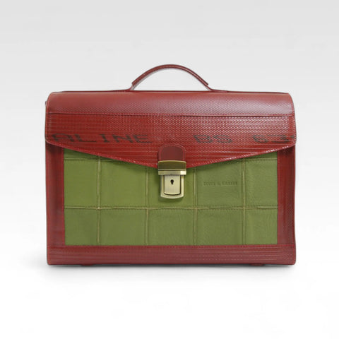 Continental Briefcase | Leather & Fire-hose