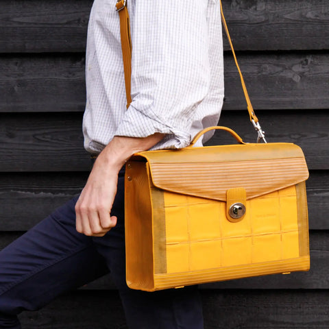 Continental Briefcase | Leather & Fire-hose
