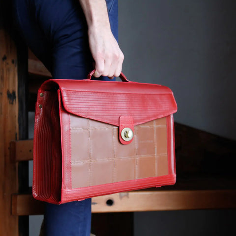 Continental Briefcase | Leather & Fire-hose