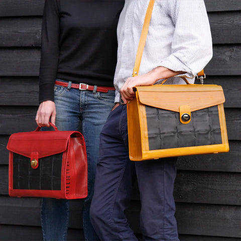 Continental Briefcase | Leather & Fire-hose