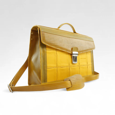 Continental Briefcase | Leather & Fire-hose