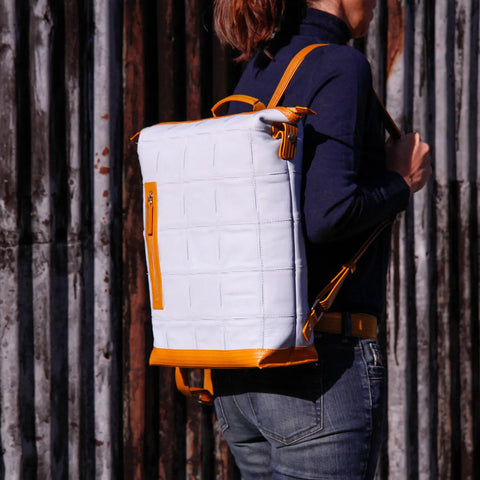 Large Backpack | Leather & Fire-hose