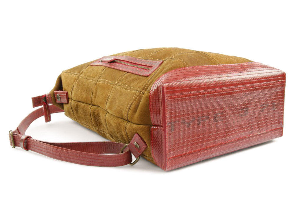 Large Upcycled Leather Backpack