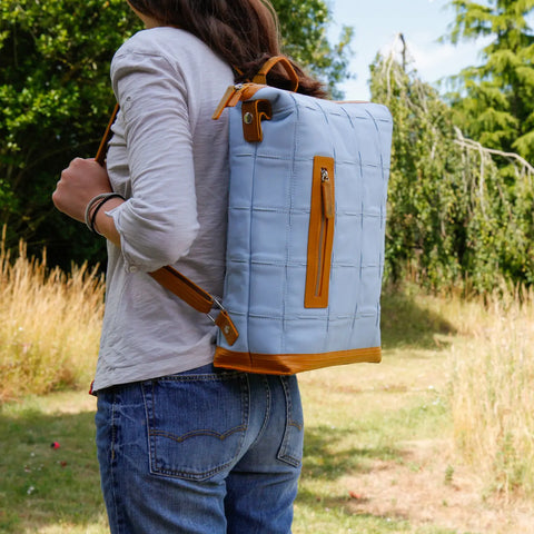 Large Backpack | Leather & Fire-hose