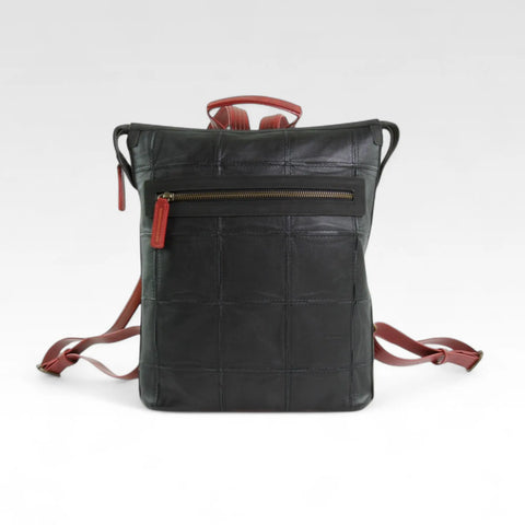 Elvis & Kresse Field Small Backpack, sustainably made from upcycled Rolls Royce leather and recycled London Fire Brigade fire-hose