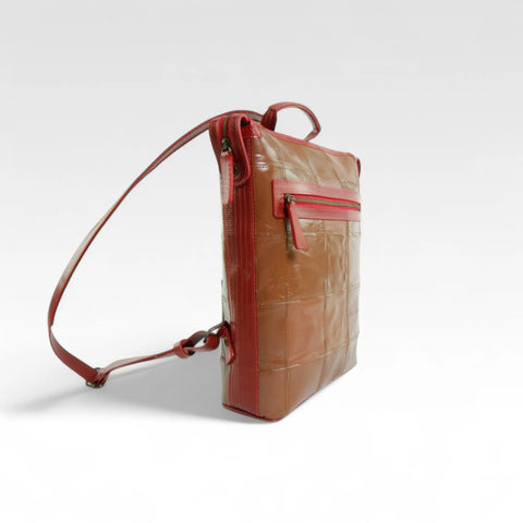 Small Backpack | Leather & Fire-hose