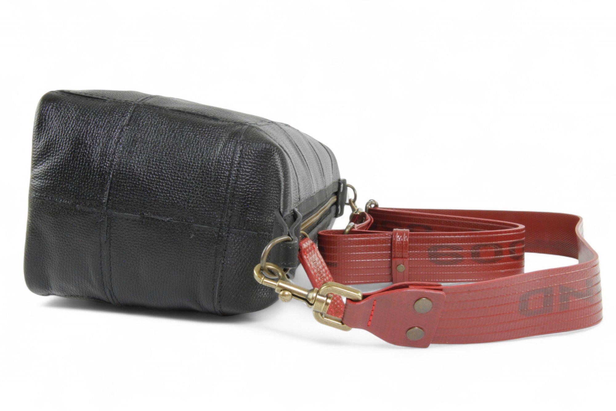 Upcycled leather crossbody bag