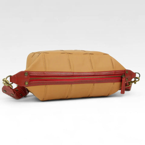 eco-friendly luxury leather camera bag made from rescued materials