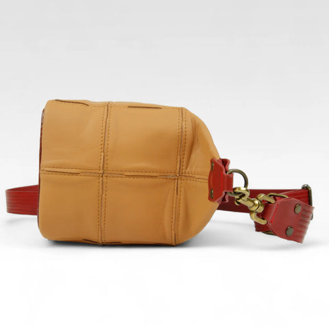 Sustainable luxury shoulder bag made by Elvis & Kresse: B Corp, Social Enterprise and Living Wage employer