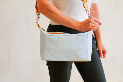 Sustainable leather shoulder bag