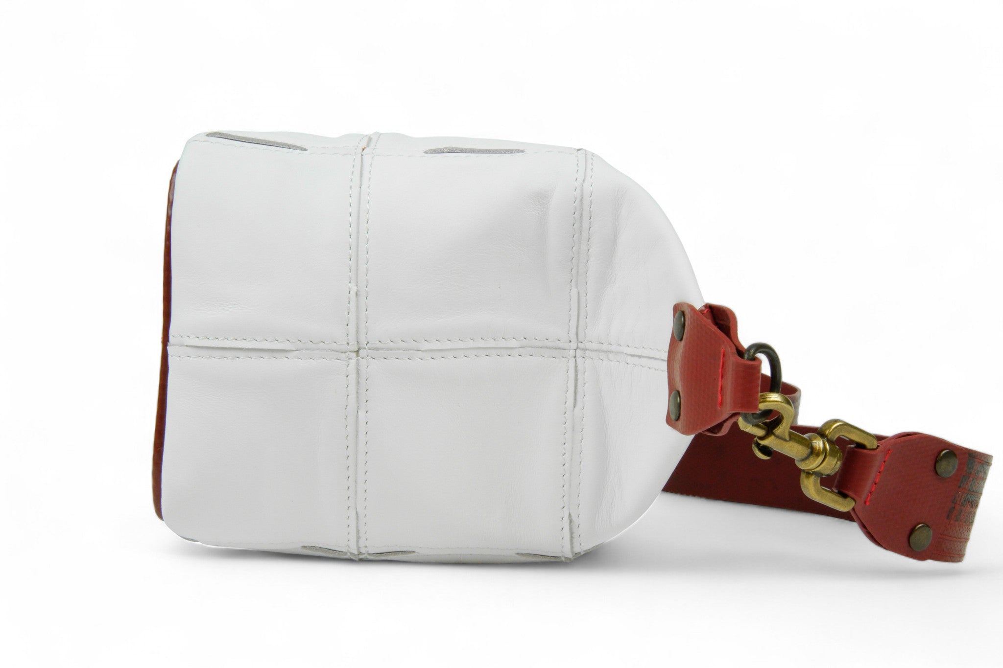 Upcycled leather crossbody bag