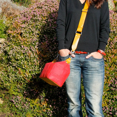 Boho Bag | Leather & Fire-hose