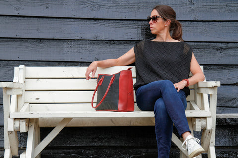Upcycled Leather Tote Bag