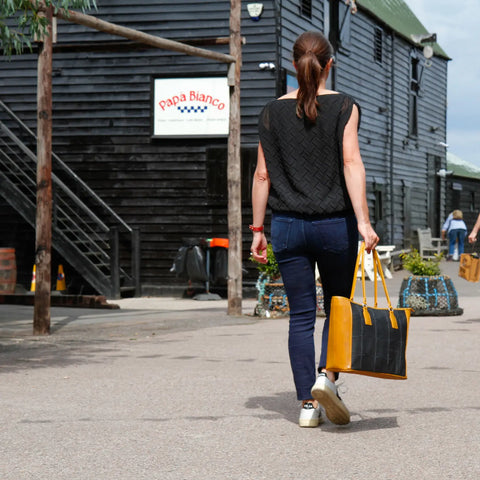 Classic Tote | Leather & Fire-hose