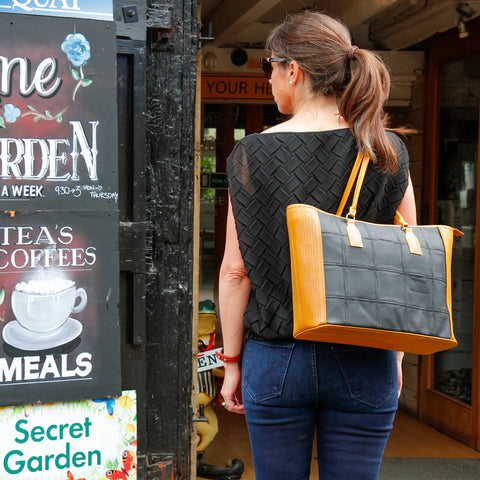 Classic Tote | Leather & Fire-hose