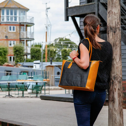 Classic Tote | Leather & Fire-hose