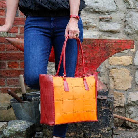 Classic Tote | Leather & Fire-hose