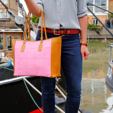 Classic Tote | Leather & Fire-hose