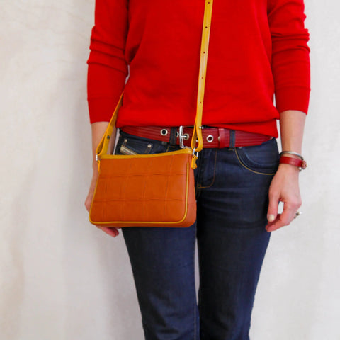 Crossbody Clutch | Leather & Fire-hose
