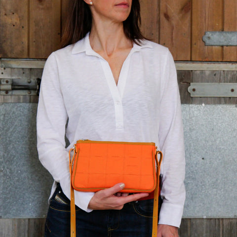 Crossbody Clutch | Leather & Fire-hose