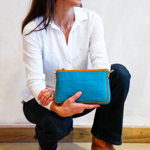 Crossbody Clutch | Leather & Fire-hose