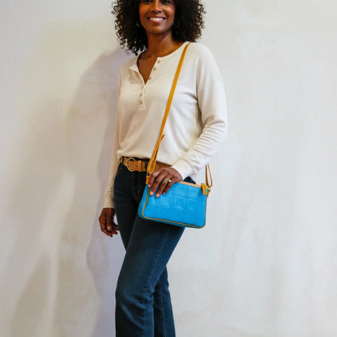Crossbody Clutch | Leather & Fire-hose
