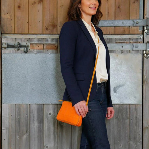 Crossbody Clutch | Leather & Fire-hose